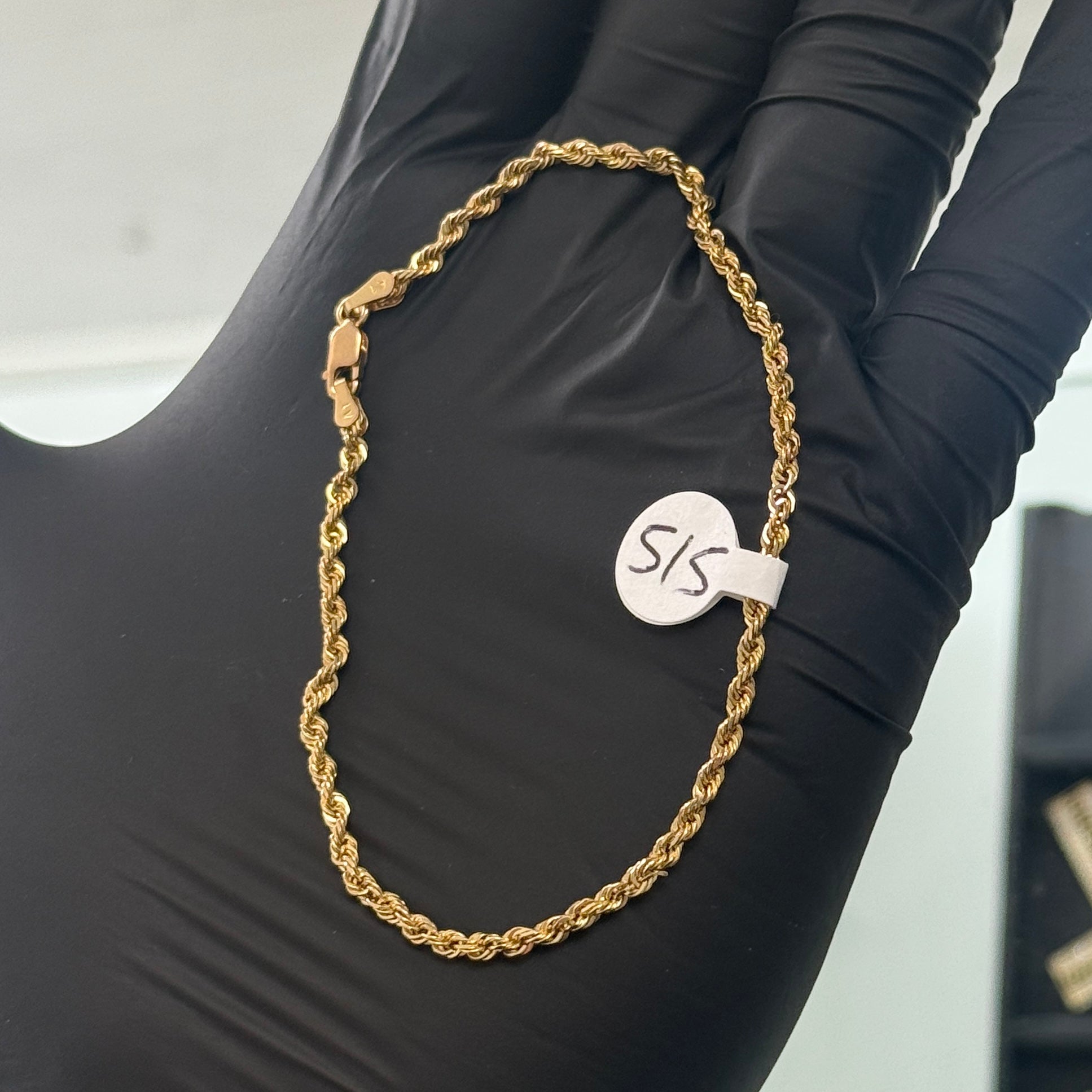 10k Gold 2.5mm Rope Bracelet