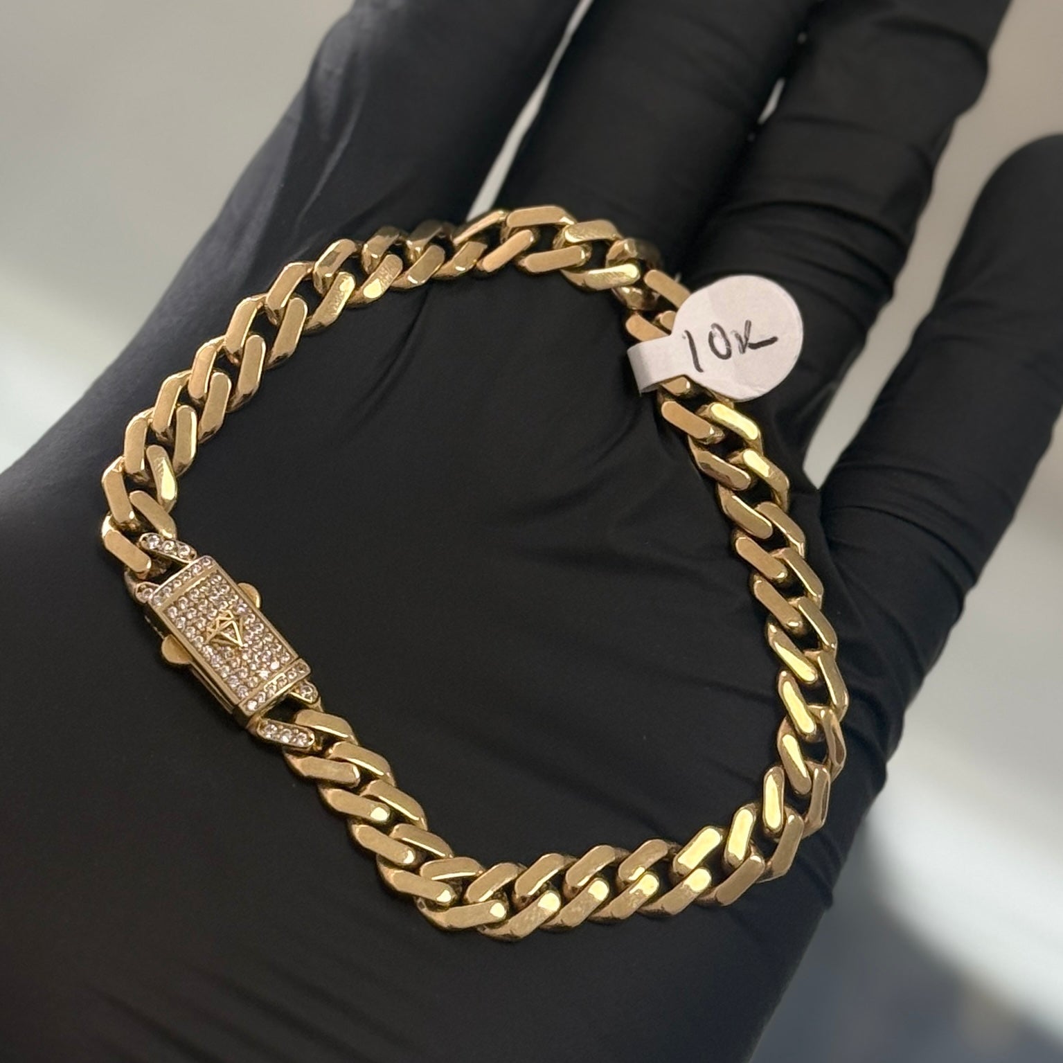 10k Gold 7mm Monaco Bracelet