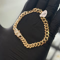 10k Gold 7mm Monaco Bracelet