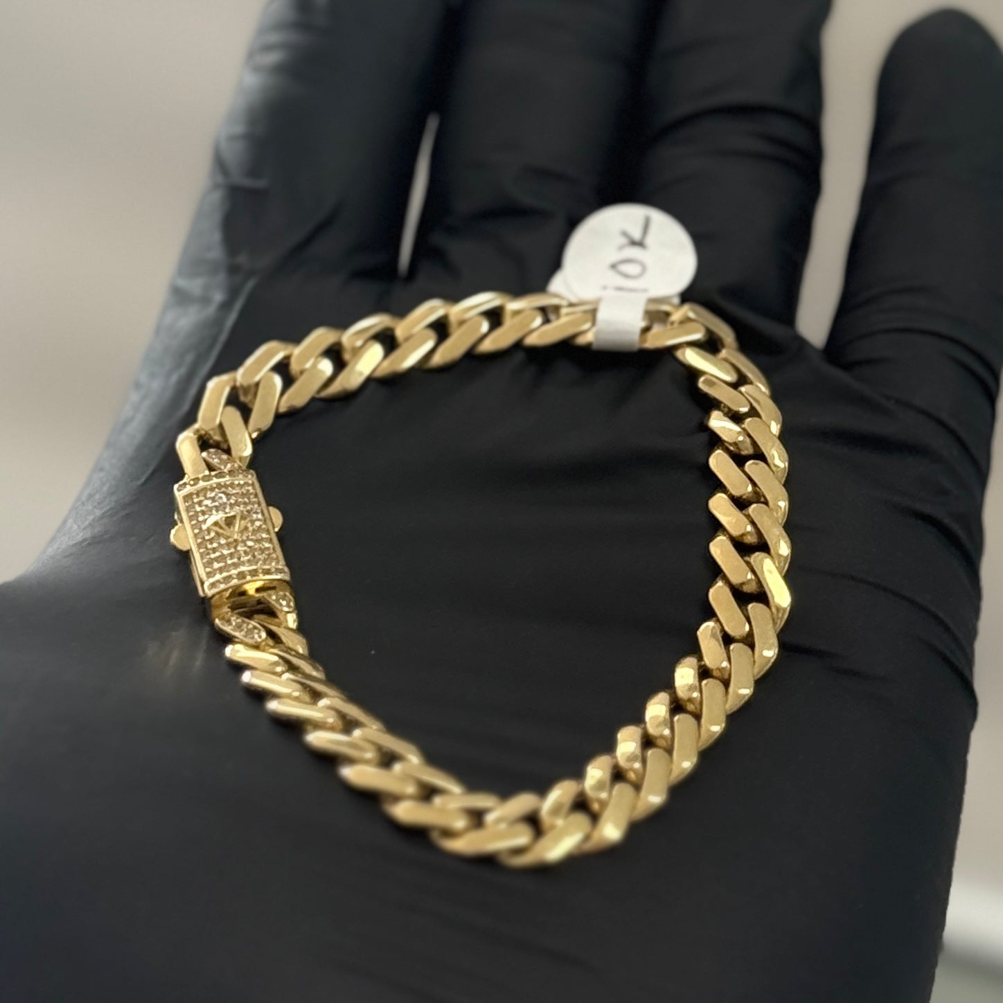 10k Gold 7mm Monaco Bracelet