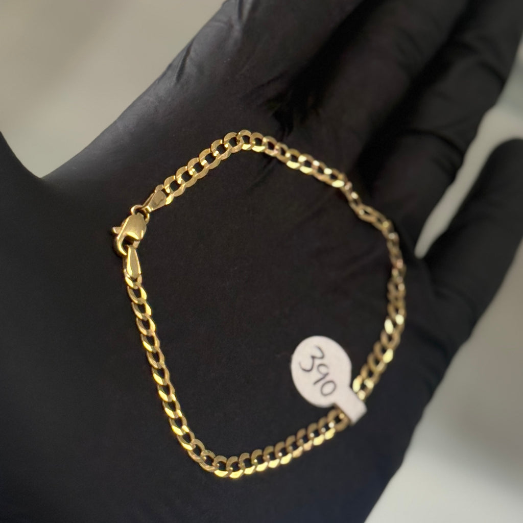 10k Gold 4mm Cuban Bracelet