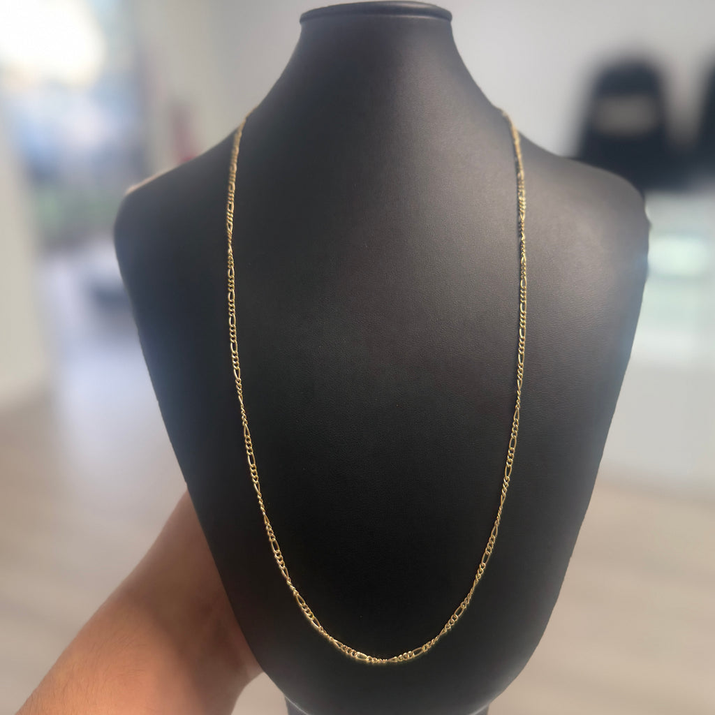 10k Gold 2mm Figaro Chain