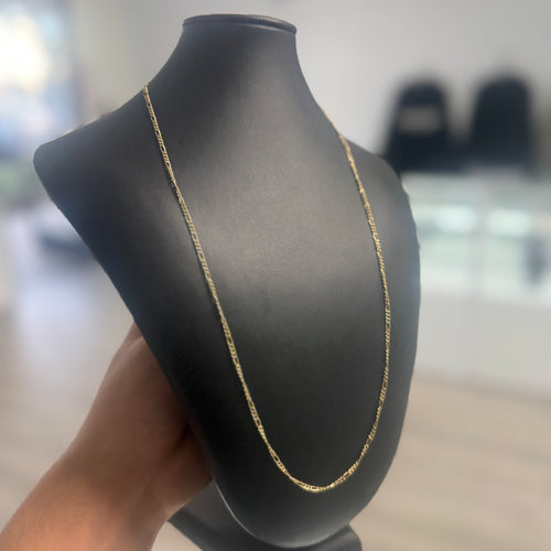 10k Gold 2mm Figaro Chain