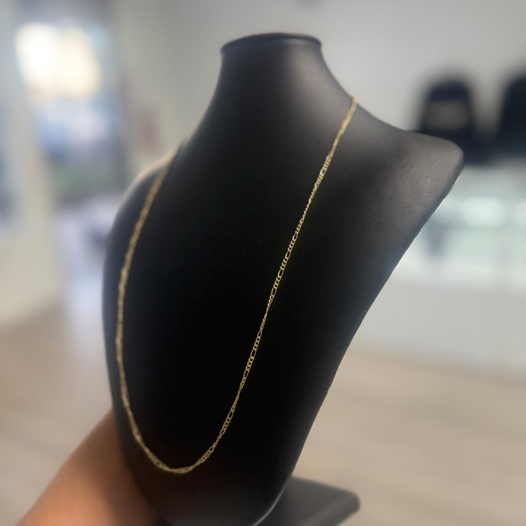 10k Gold 2mm Figaro Chain