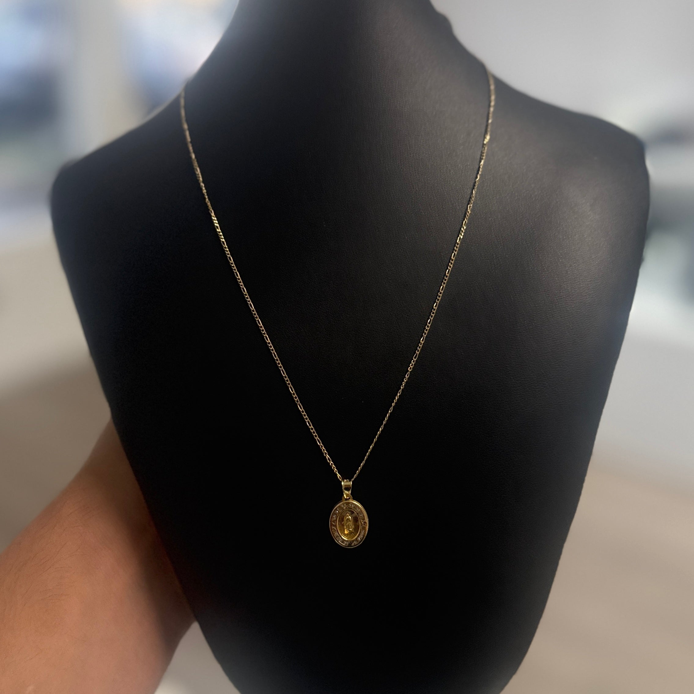 10k Gold Virgin Mary Set