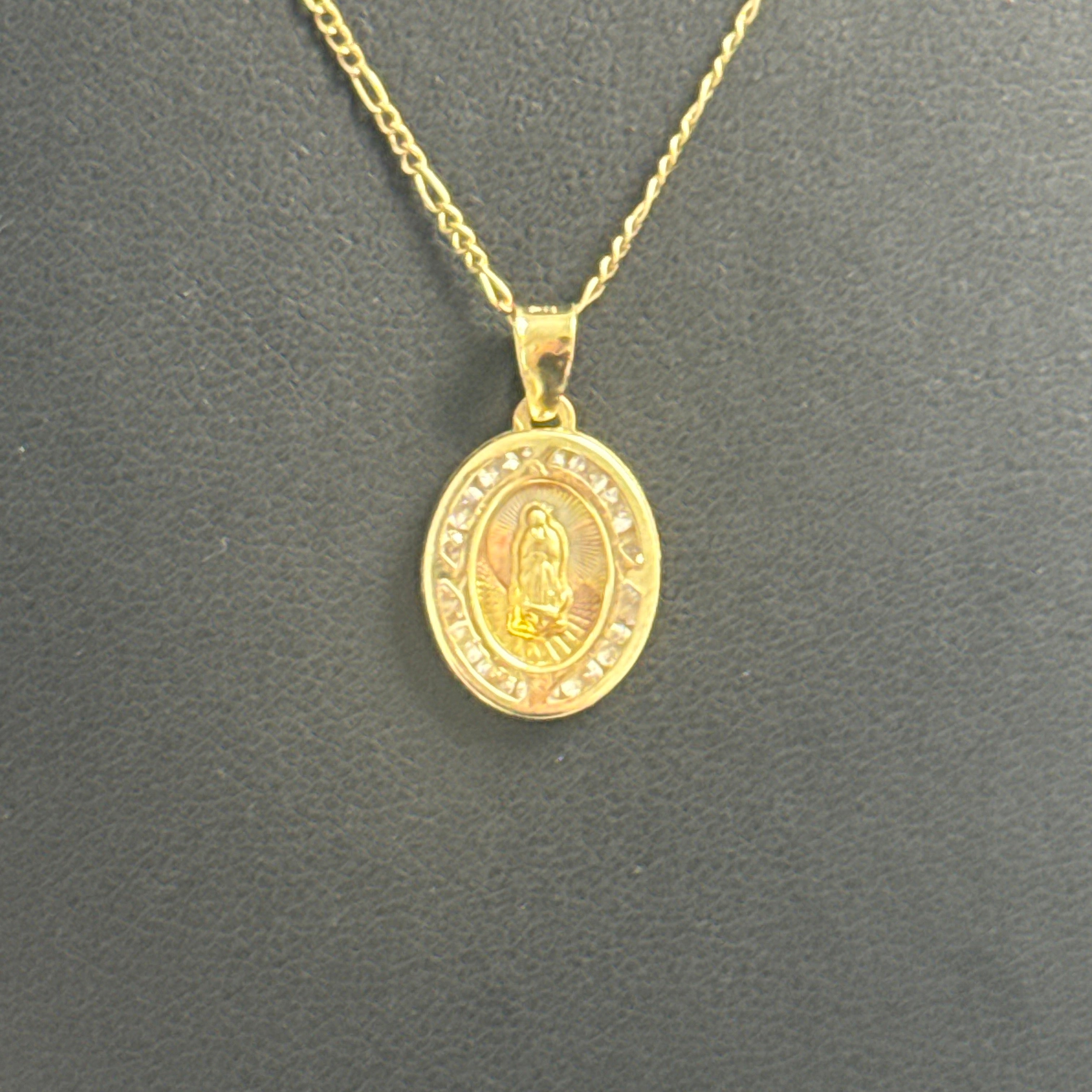 10k Gold Virgin Mary Set