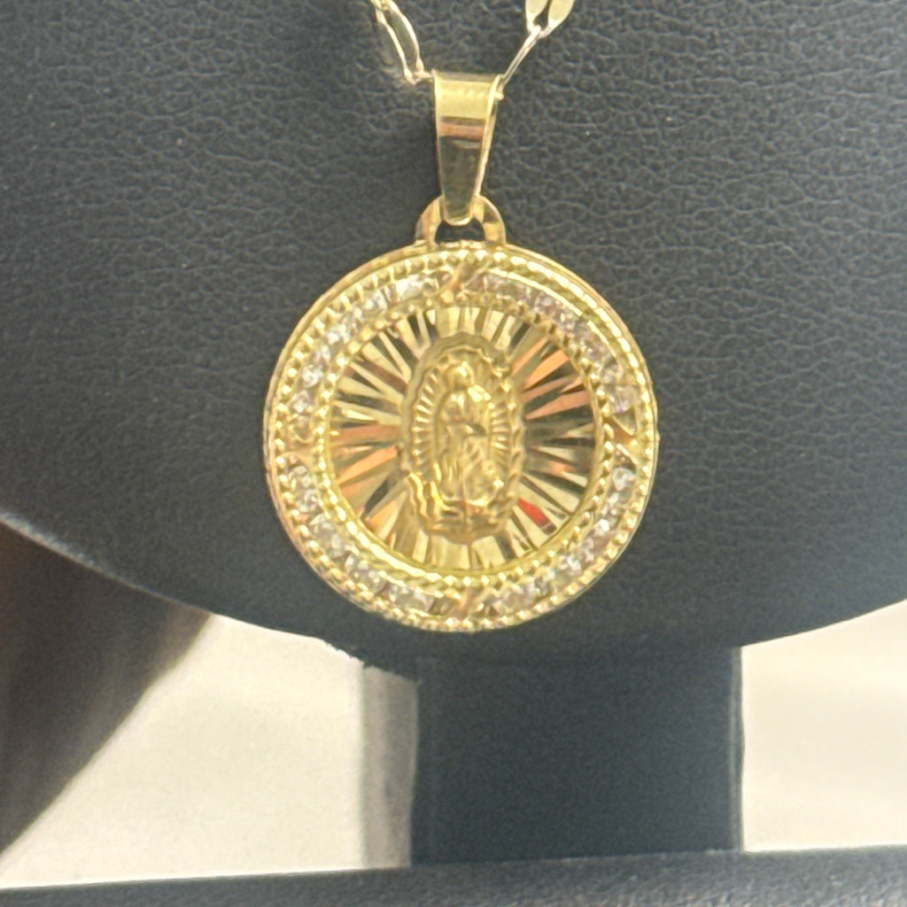 10K Gold Confetti Virgin Mary Set