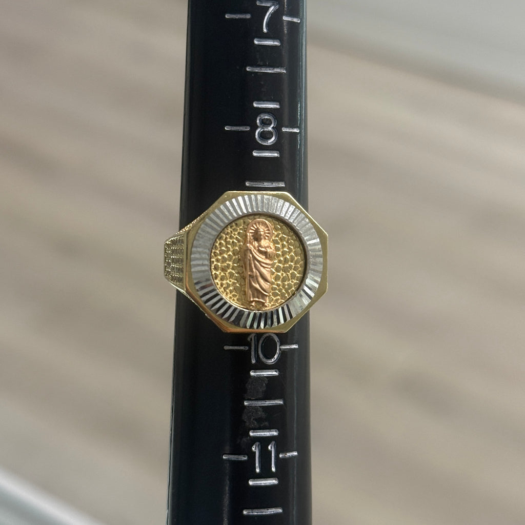 10k 3-Tone San Judas Ring