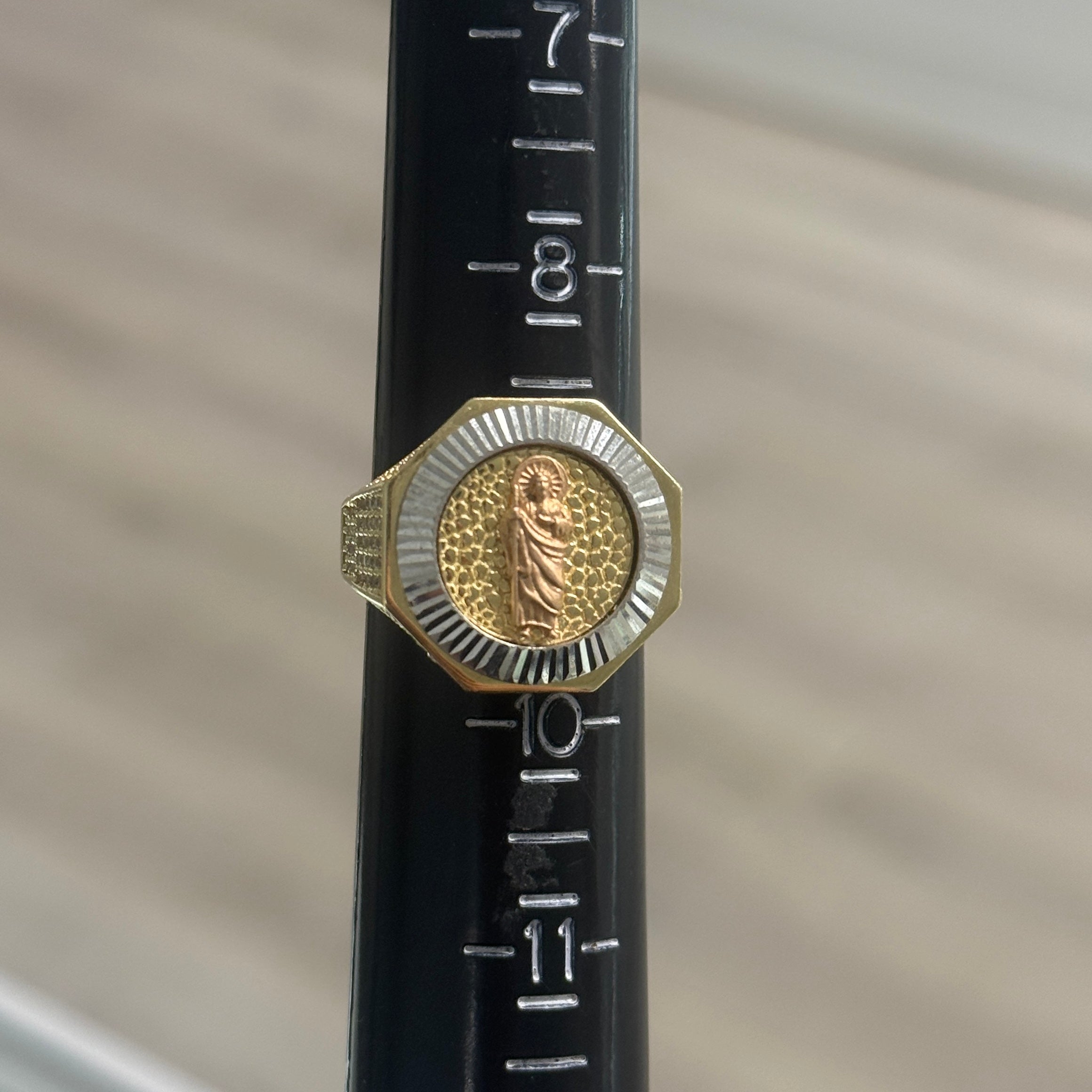 10k 3-Tone San Judas Ring