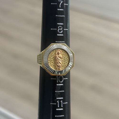 10k 3-Tone San Judas Ring