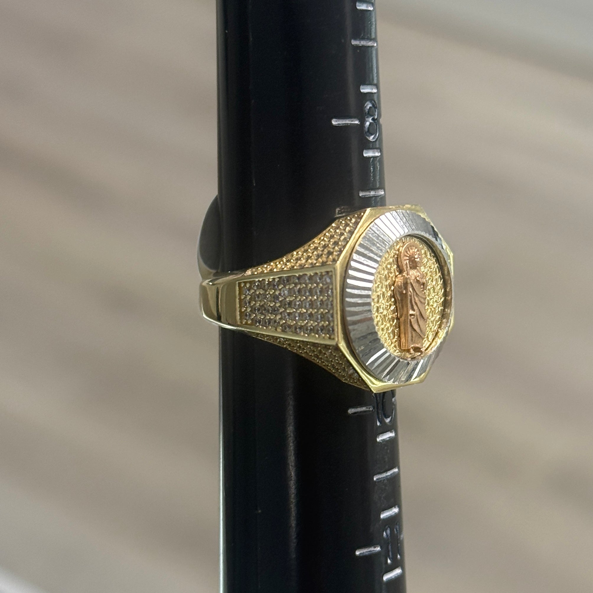 10k 3-Tone San Judas Ring