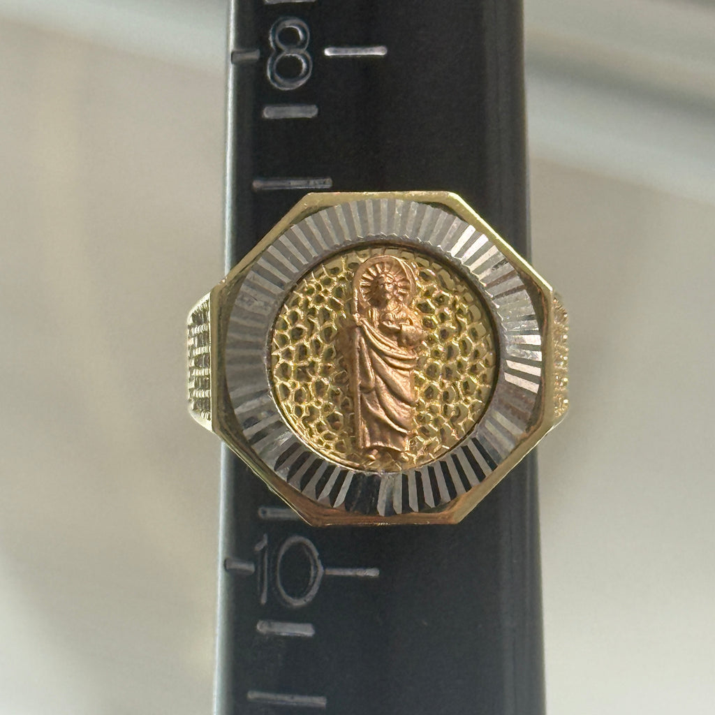 10k 3-Tone San Judas Ring