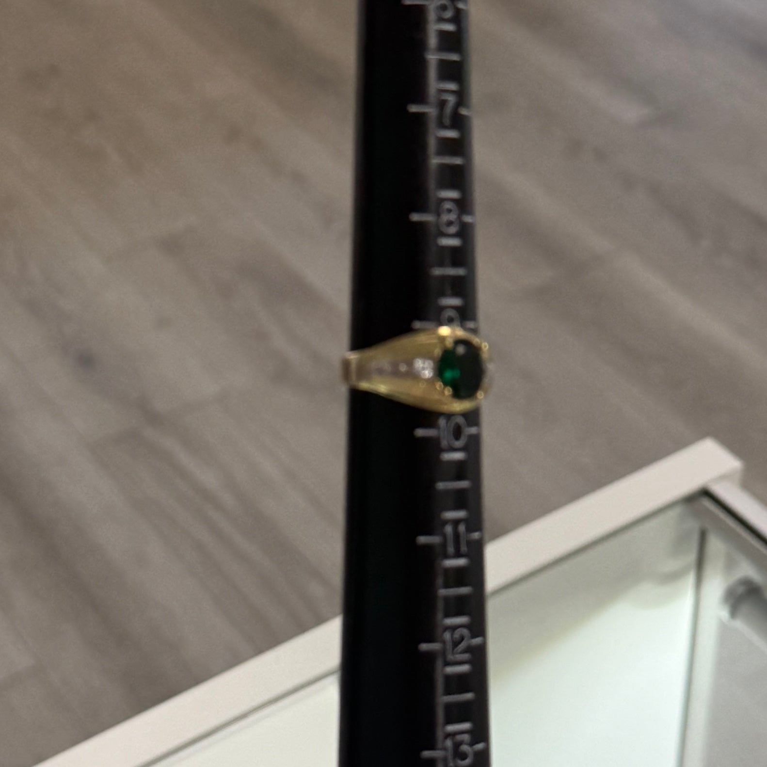 10k Gold Green Gemstone Ring
