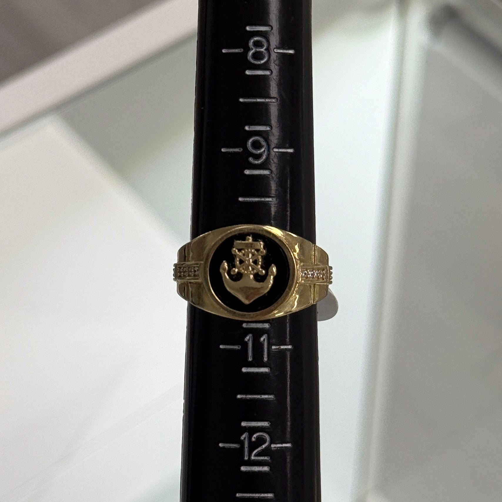 10k Gold Anchor Ring