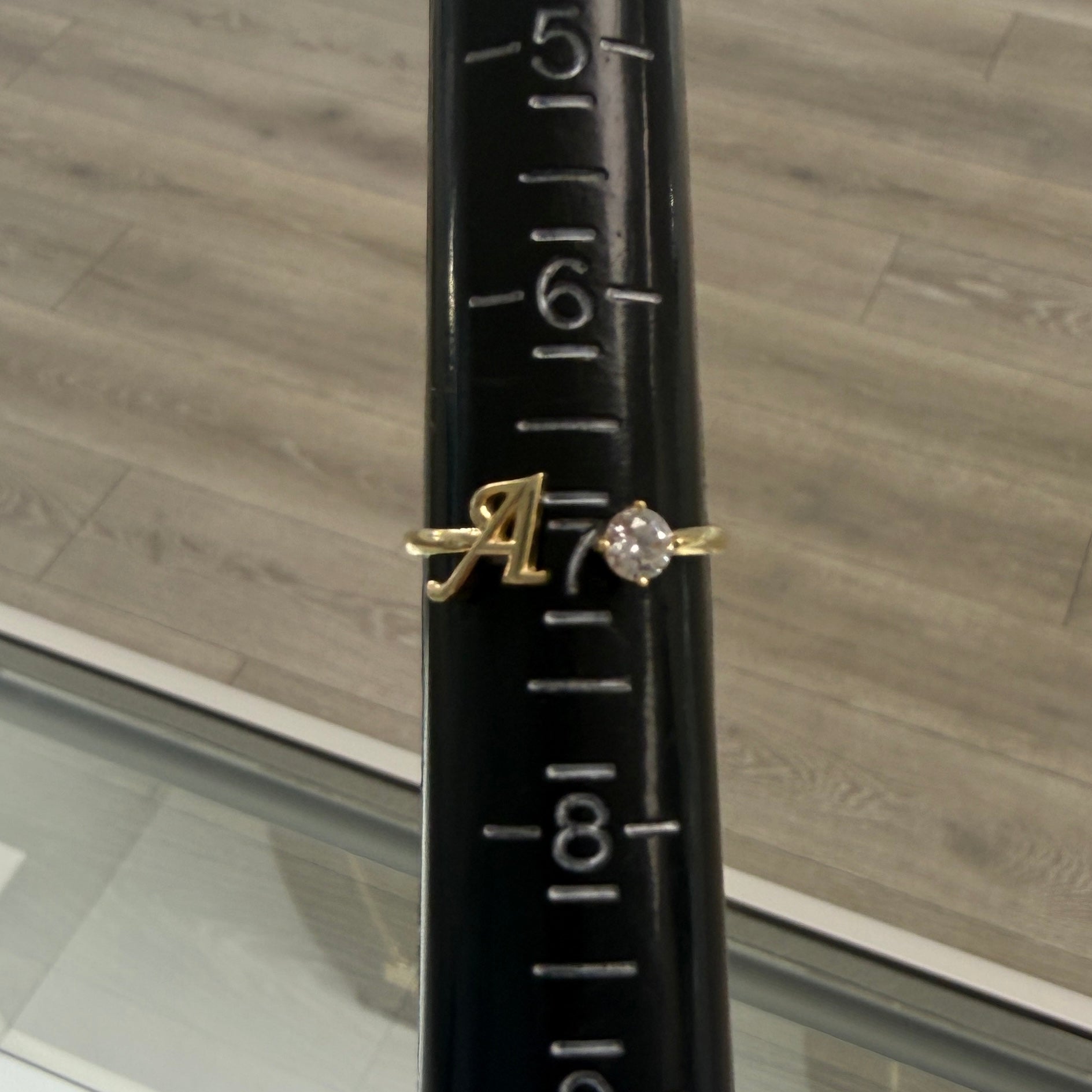 14k Gold Initial A Ring