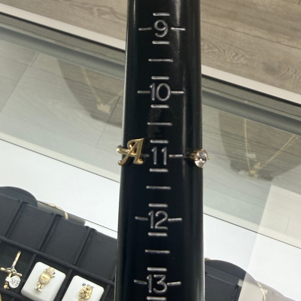 14k Gold Initial A Ring