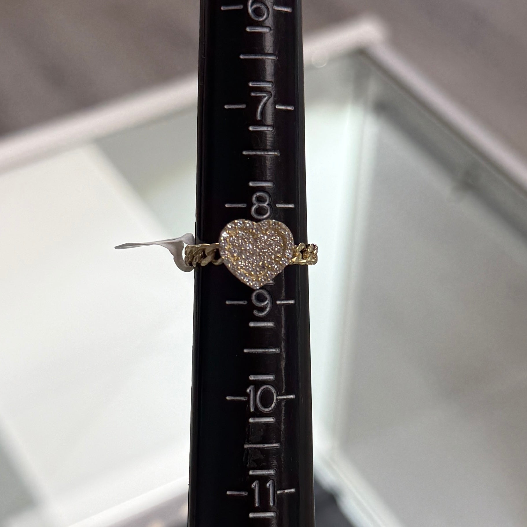 10k Gold Cuban Heart Ring