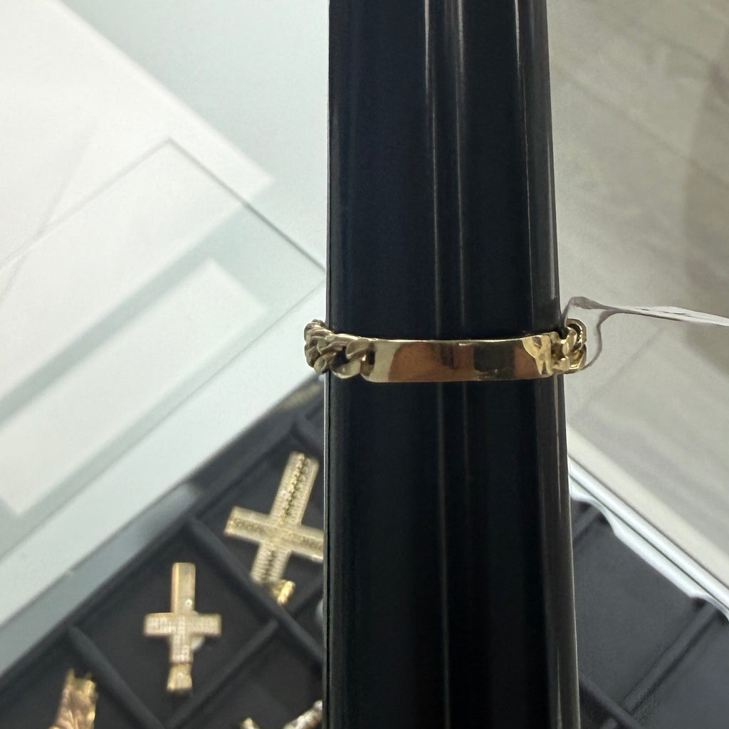 10k Gold Cuban Heart Ring