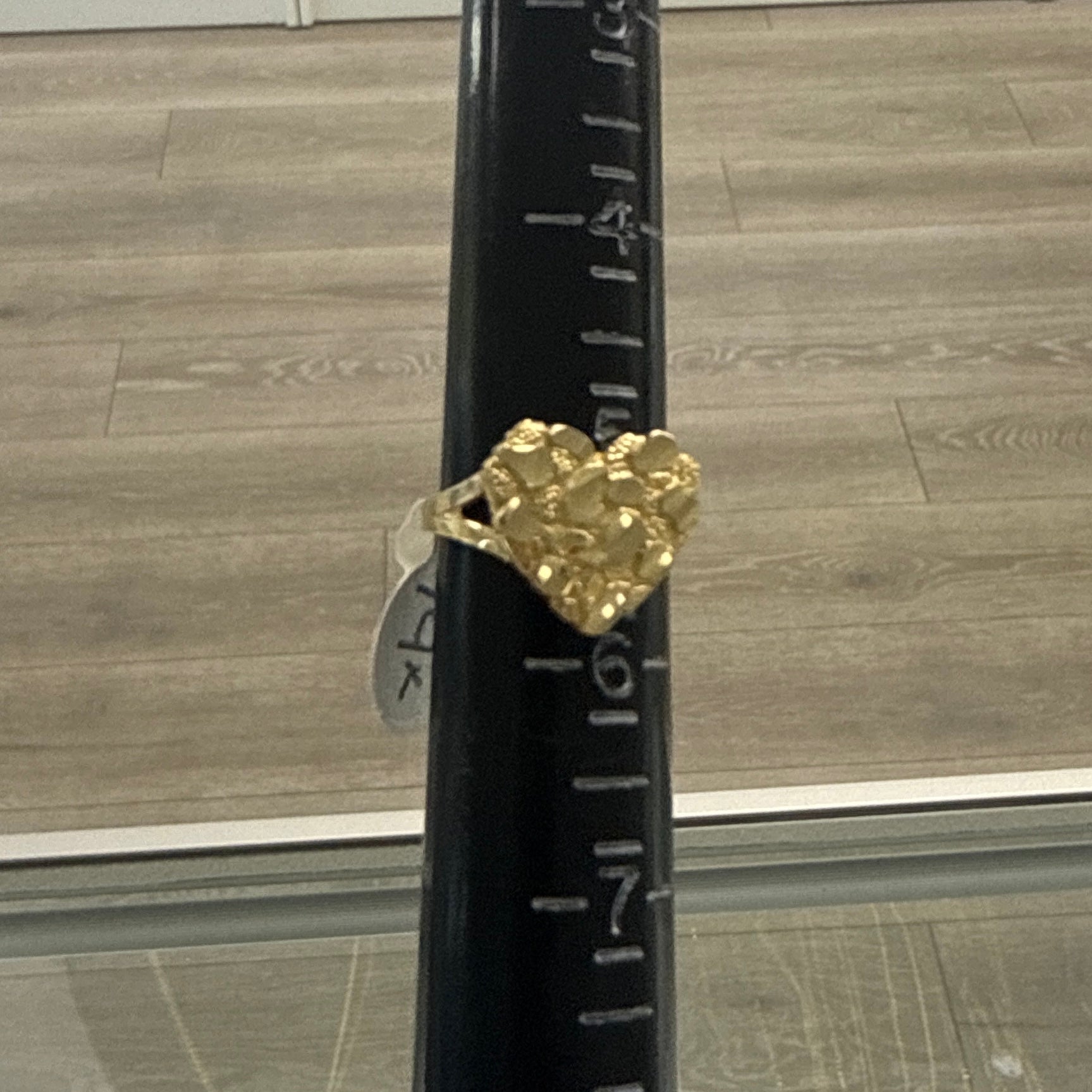 14k Gold Heart Nugget Ring