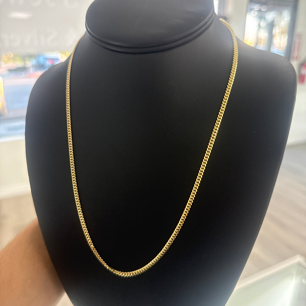 14k Gold 3mm Miami Cuban