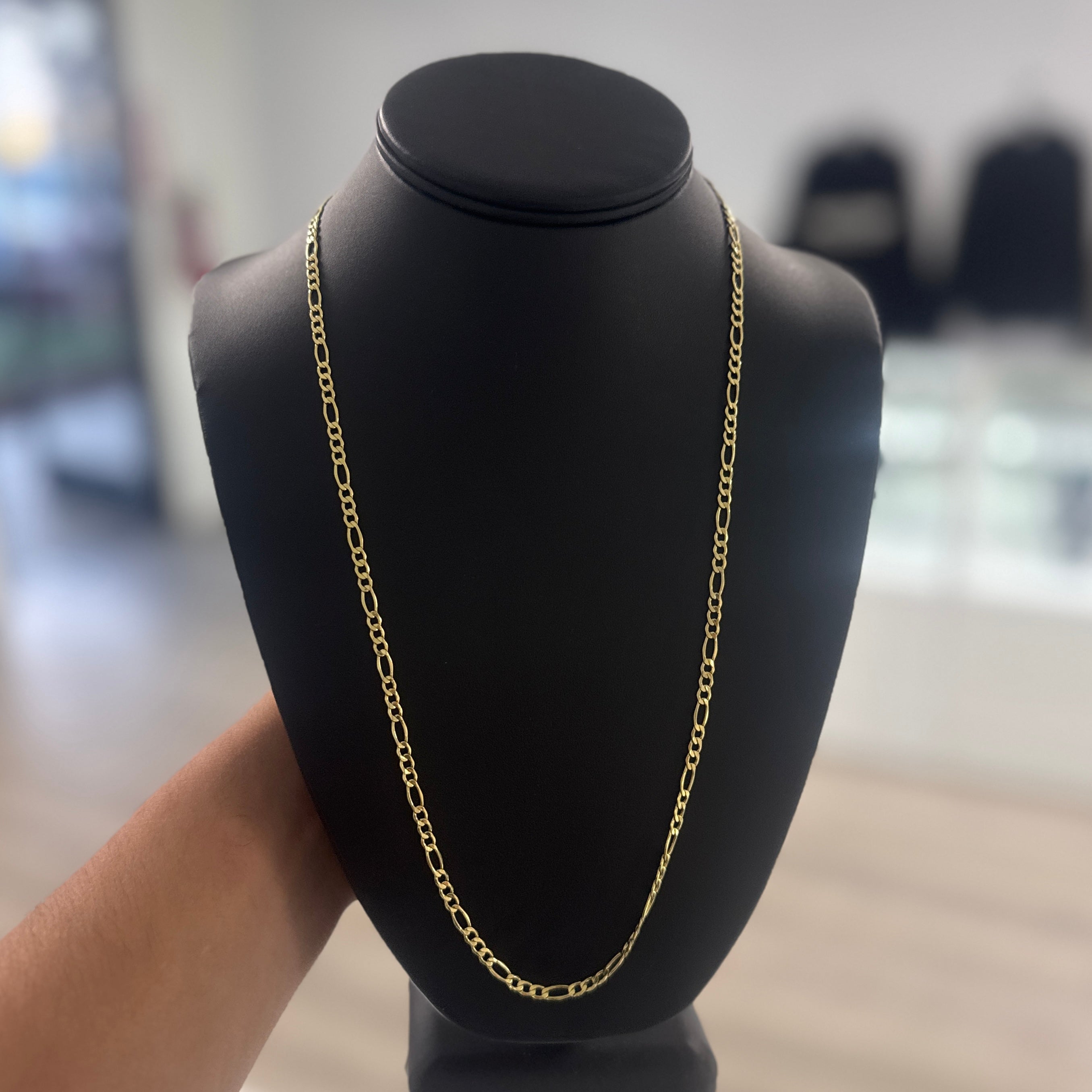 14k Gold 4mm Figaro Chain