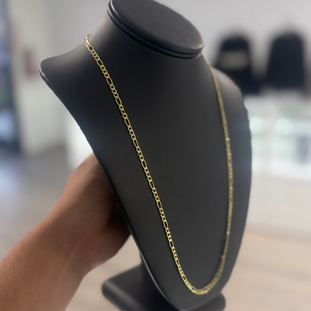 14k Gold 4mm Figaro Chain