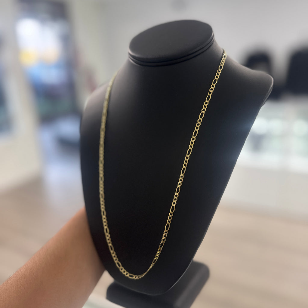 14k Gold 4mm Figaro Chain